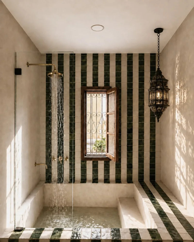 Finished bathroom ceiling with a discreet air vent